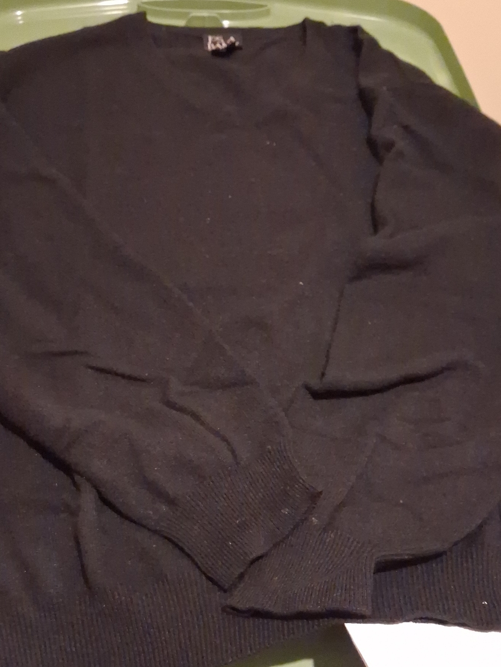 Men's V Neck Black Cashmere Sweater - Classic Everyday Knit